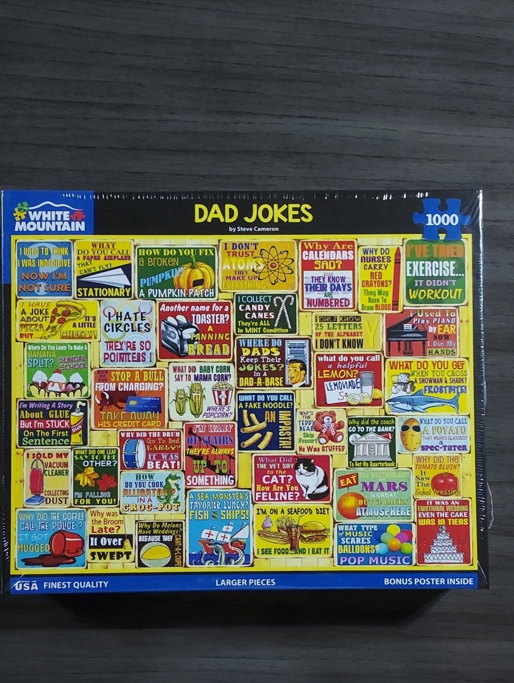 White Mountain Dad Jokes 1000-Piece Puzzle